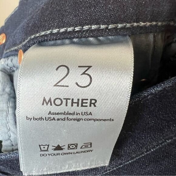 Mother Karaoke In Kyoto Blue High Waisted Pixie Rail Skimp Skinny Jeans 23 - Picture 12 of 14